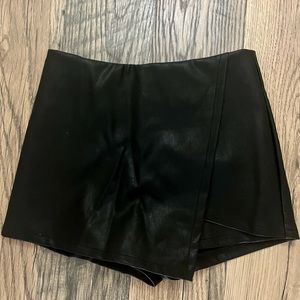 Black Leather Skort from Vici